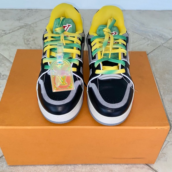 Louis Vuitton Black and Yellow Sneakers - Picture 1 of 8
